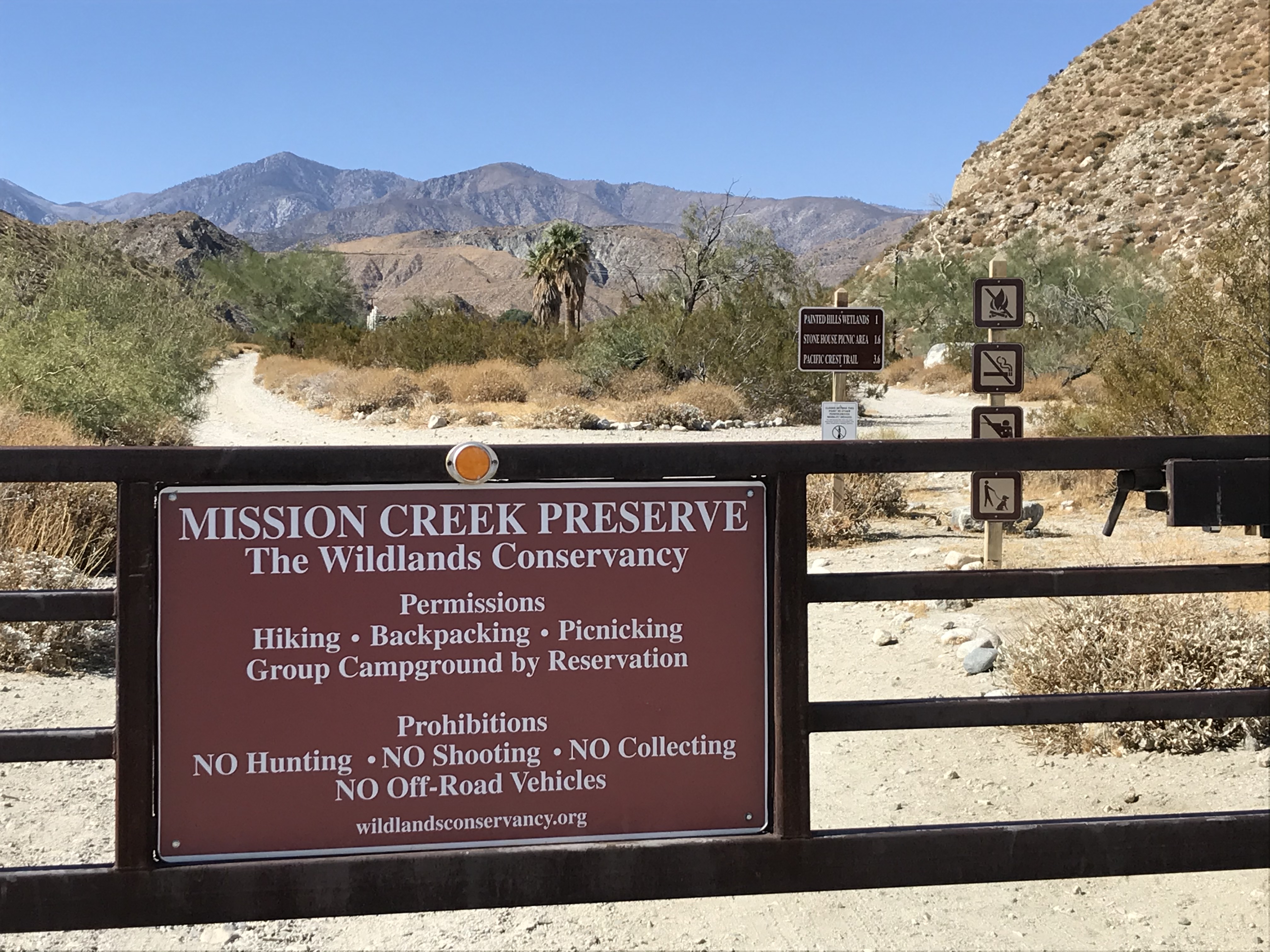 Entrance to Mission Creek Preserve